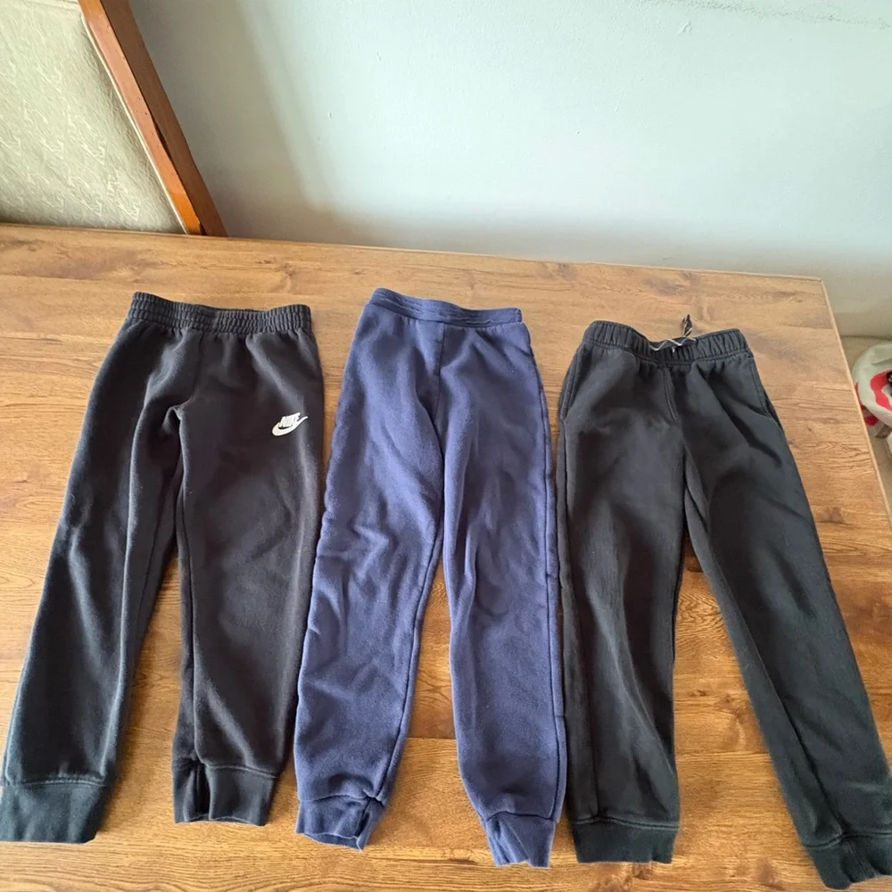 Boys Lot Of Asst. Brands, Including Nike, Black/Blue Sweatpants Sz. 6-8